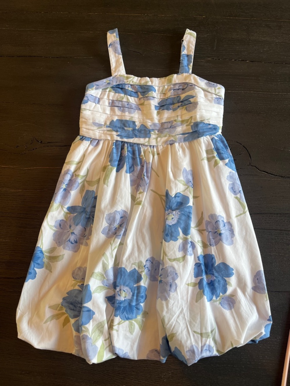 abercrombie kids White Dress with Blue Floral Print